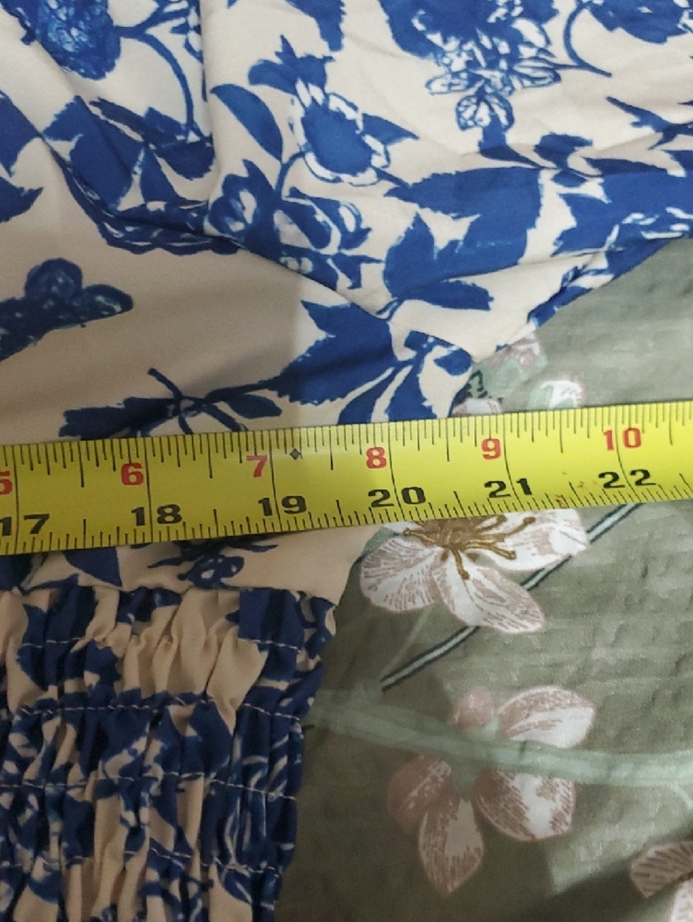 Blue Floral Peasant Blouse - Picture 7 of 7